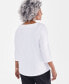 ფოტო #2 პროდუქტის Plus Size Cotton Square-Neck Top, Created for Macy's