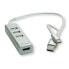 Фото #3 товара ROLINE 14.02.5037 - USB 2.0 - USB 2.0 - 480 Mbit/s - Silver,White - Aluminum - 24 mm
