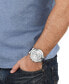 ფოტო #4 პროდუქტის Salvatore Men's Chronograph Idillio Blue Leather Strap Watch 42mm