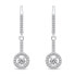 Luxury silver set of pendant and earrings SET199W