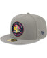 ფოტო #3 პროდუქტის Men's Gray Brooklyn Nets Color Pack 59FIFTY Fitted Hat