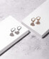 Crystal Heart Drop Lever Back Earrings