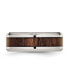 Фото #3 товара Stainless Steel Polished Koa Wood Inlay Enameled 8mm Band Ring