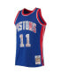 Фото #3 товара Men's Isiah Thomas Blue Detroit Pistons 1988-89 Hardwood Classics 75th Anniversary Diamond Swingman Jersey