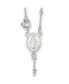 ფოტო #2 პროდუქტის Sterling Silver Polished Rosary Pendant Necklace 18"