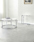 Фото #5 товара Steve Silver Echo 36" Round Marble and Chrome Cocktail Table