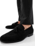 Фото #1 товара River Island suede tassel loafers in black