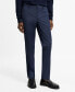 ფოტო #1 პროდუქტის Men's Super Slim-Fit Printed Suit Pants
