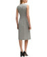 ფოტო #3 პროდუქტის Women's Checked Crepe Wrap-Front Dress