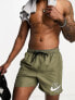 Фото #1 товара Nike Swimming Volley 5 inch large logo swim shorts in khaki