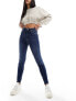 Фото #1 товара NA-KD high waist skinny jeans in dark blue