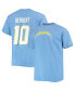 ფოტო #1 პროდუქტის Men's Justin Herbert Powder Blue Los Angeles Chargers Big and Tall Player Name and Number T-shirt