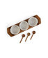 Фото #3 товара Chevron Condiment Tray with Bowls