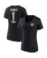 ფოტო #2 პროდუქტის Women's Black Pittsburgh Steelers Team Mother's Day V-Neck T-shirt