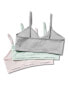 ფოტო #2 პროდუქტის Big Girls 3-Pack Printed and Solid Color Seamless Bras with Logo Band