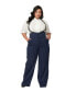 ფოტო #1 პროდუქტის Plus Size Thelma High Waist Suspender Pants