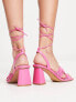 Daisy Street strappy heeled sandals in pink