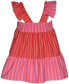 ფოტო #2 პროდუქტის Little & Toddler Girls Flutter-Sleeve Striped Knit Dress