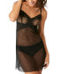b.tempt'd Women's Opening Act Lace Fishnet Chemise Lingerie Nightgown 914227