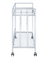 Cara 34.5" 2-Tier Rectangular Glass Serving Cart