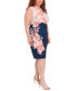 Фото #5 товара Plus Size Keyhole Cascading-Floral Dress
