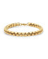 Men's 18K Gold Plated Stainless Steel Thick Round Box Link Bracelet