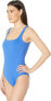 Polo Ralph Lauren Women's 184647 Solids Tank One-Piece Swimsuit Denim Size S