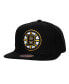 Фото #1 товара Men's Black Boston Bruins Core Top Spot Snapback Hat