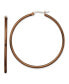 Stainless Steel Polished Brown plated Hoop Earrings