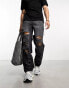 Фото #2 товара ASOS DESIGN baggy jeans with shredded detail in black