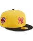 Фото #2 товара Men's Yellow, Black New York Yankees Grilled 59FIFTY Fitted Hat