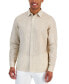 Фото #3 товара Men's Classic-Fit Leaf Print Long Sleeve Button-Front Shirt