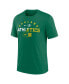 Фото #3 товара Men's Heather Green Oakland Athletics Rewind Review Slash Tri-Blend T-shirt
