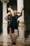 Фото #8 товара Атласное мини-платье с объемным бантом ZARA