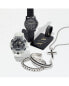 ფოტო #7 პროდუქტის Men's Chronograph Black Silicone Strap Watch 45mm Gift Set