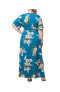 Plus Size Vienna Kimono Sleeve Long Maxi Dress