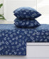 Фото #1 товара Постельное белье Azores Home eva Floral из фланели 170-GSM с дополнительным глубоким карманом, 4 шт., размер Full