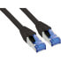 Фото #1 товара InLine Patch Cable S/FTP PiMF Cat.6A halogen free 500MHz black 10m