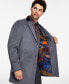 Фото #3 товара Men Wool Blend Overcoats with Contrast Velvet Top Collar