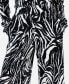 Фото #4 товара Petite Printed High-Rise Wide-Leg Plisse Pants, Created for Macy's