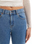 Dr Denim Lexy straight mid waist slim straight leg in pyke mid blue plain wash