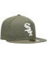 ფოტო #2 პროდუქტის Men's Olive Chicago White Sox Logo White 59FIFTY Fitted Hat