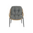 Фото #8 товара Набор стол и 2 кресла DKD Home Decor Серый Металл Стеклянный синтетический ротанг 55 x 55 x 47 cm