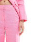 Mango linen co-ord trousers in pink