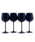 Фото #1 товара 18 Oz Navy Stainless Steel White Wine Glasses, Set of 4