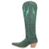 Dingo Thunder Road Embroidered Snip Toe Cowboy Womens Green Casual Boots DI597-