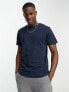 Фото #1 товара Selected Homme cotton t-shirt in navy