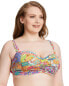 Фото #1 товара Bleu Rod 300247 Shirred Bandeau Bikini Top, Plus, BP 16W / Bohemian Paradise