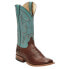Фото #3 товара Tony Lama Sealy Square Toe Cowboy Mens Blue, Brown Casual Boots TL3002