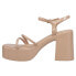 Фото #3 товара Chinese Laundry Avianna Block Heels Platform Dress Womens Beige Dress Sandals A